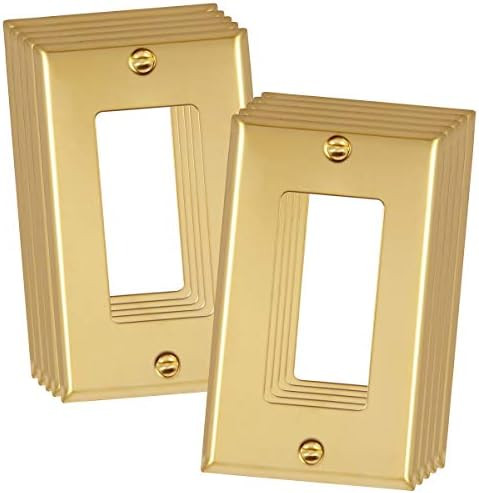 ENERLITES Decorator Switch or Outlet Metal Wall Plate, Stainless Steel, Corrosion Resistant, Size... | Amazon (US)