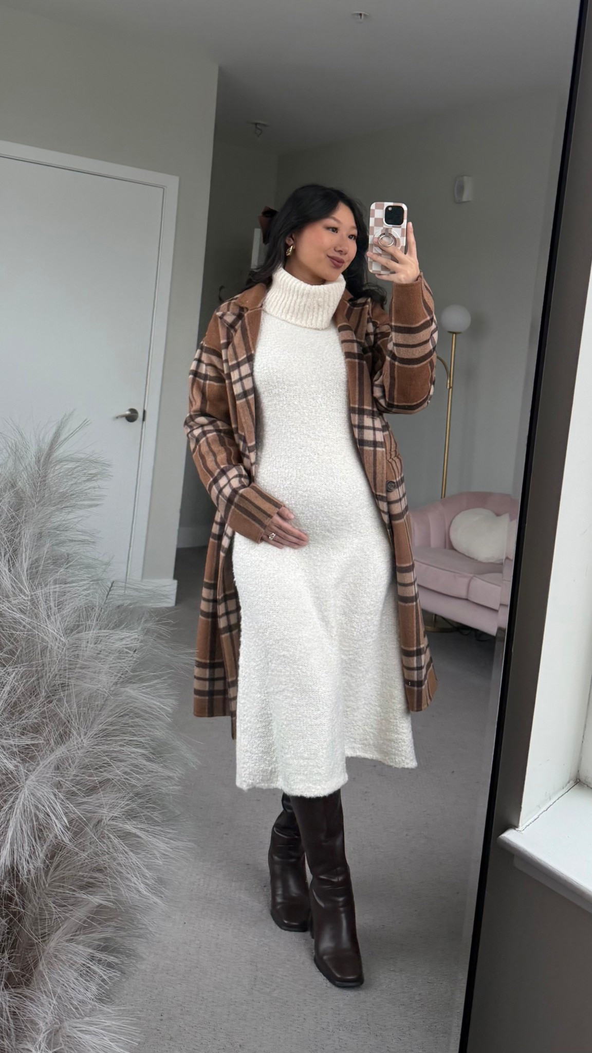 Turtleneck Sweater Maxi Dress: size S
Brown Knee High Boots: true to size
Linking similar coats

Outfit idea, maternity outfit, pregnant outfit, bump style, winter fashion 

#LTKSeasonal #LTKHoliday #LTKBump