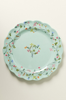Annette Floral Melamine Dinner Plates, Set of 4 | Anthropologie (US)