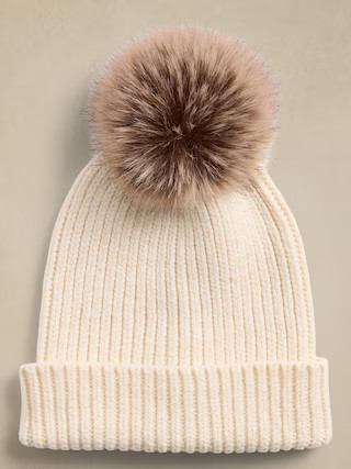 Cozy Ribbed Pom Beanie | Banana Republic Factory