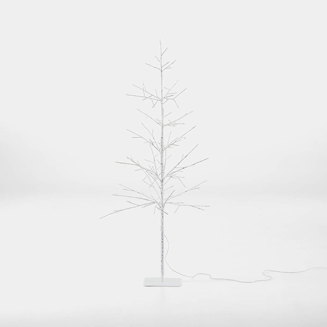 Faux LED Birch Tree Pewter 5' + Reviews | Crate & Barrel | Crate & Barrel
