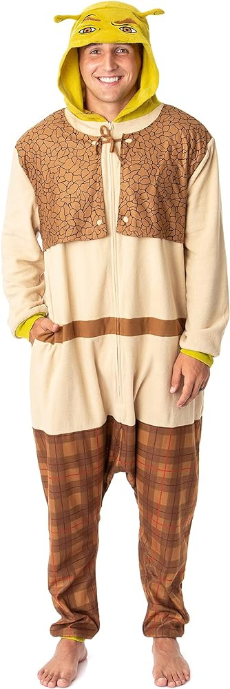 INTIMO DreamWorks Shrek Mens' Movie Film Character Costume Footless Sleep Union Suit | Amazon (US)