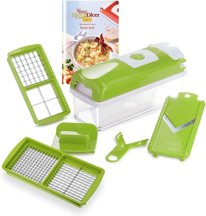 Genius Nicer Dicer Smart 6-teilig Set - Gemüseschneider für Würfel, Stifte, Scheiben, Streifen... | Amazon (DE)