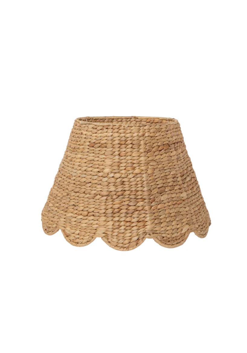 Scalloped Lampshade in Water Hyacinth | Over The Moon