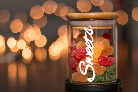 Glass Jar with Bamboo Lid | Etsy (US)