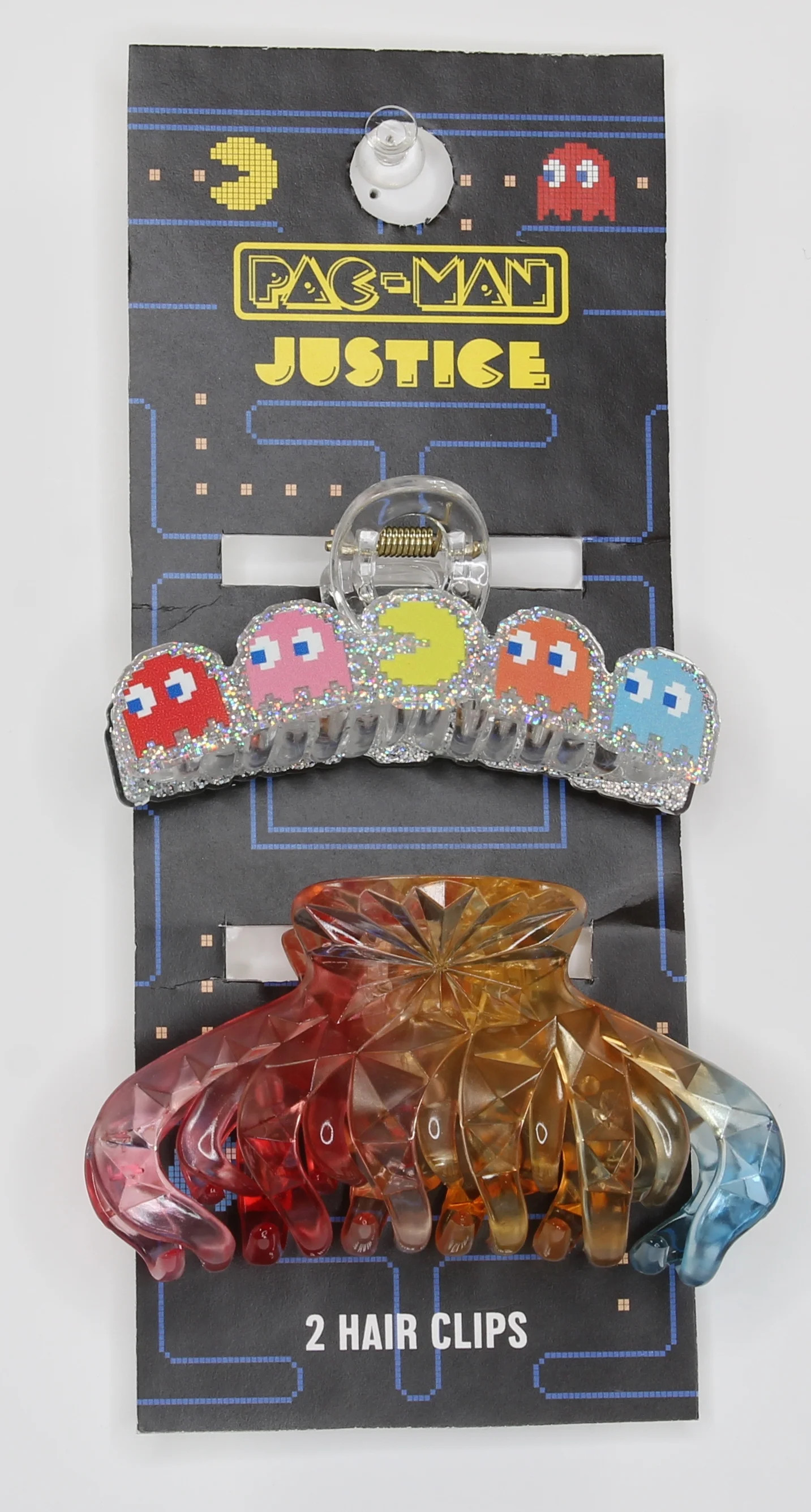 Justice x Pacman Girl's Claw Clips, 2-Piece, Multi | Walmart (US)