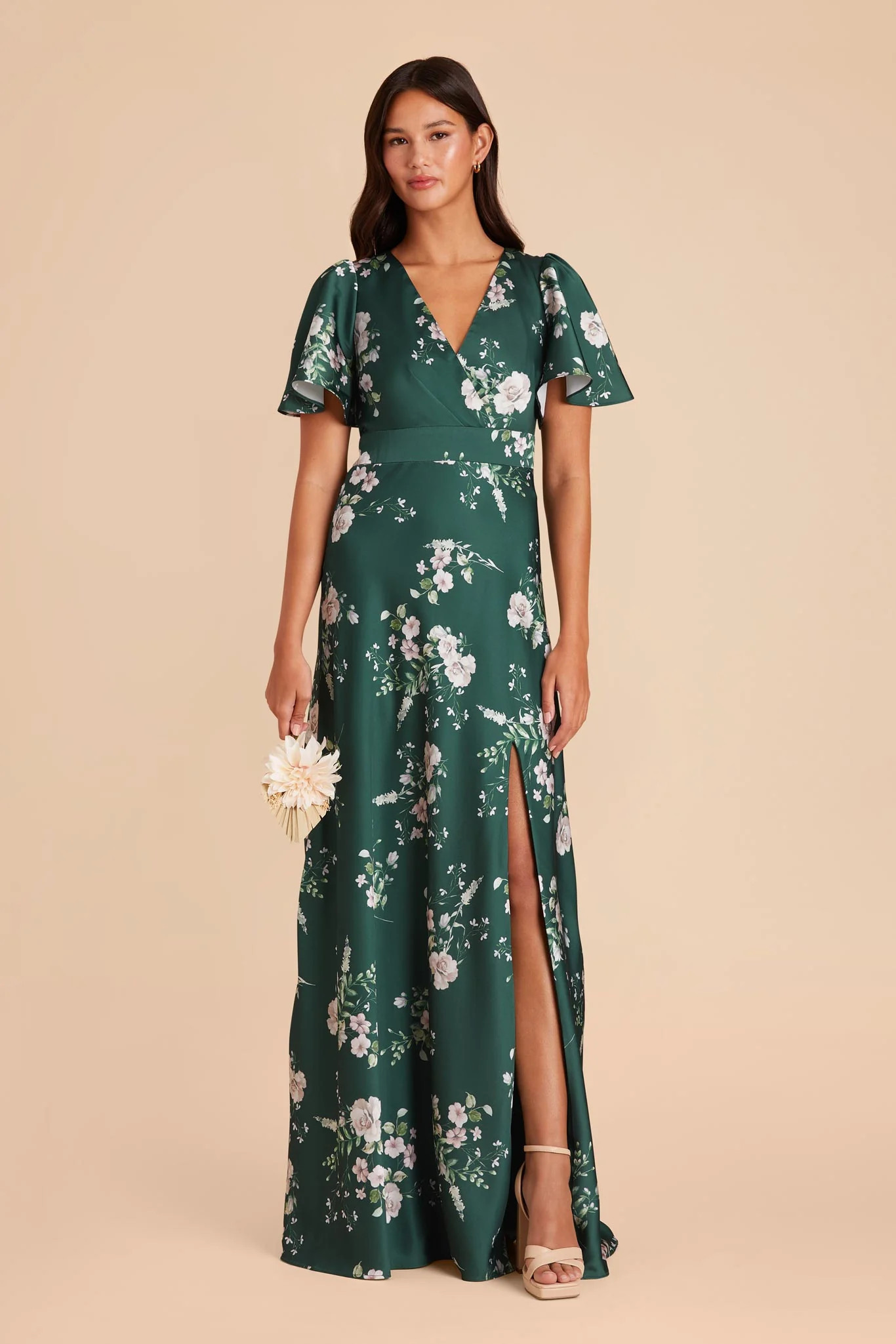 Marni Matte Satin Dress - Emerald | Birdy Grey