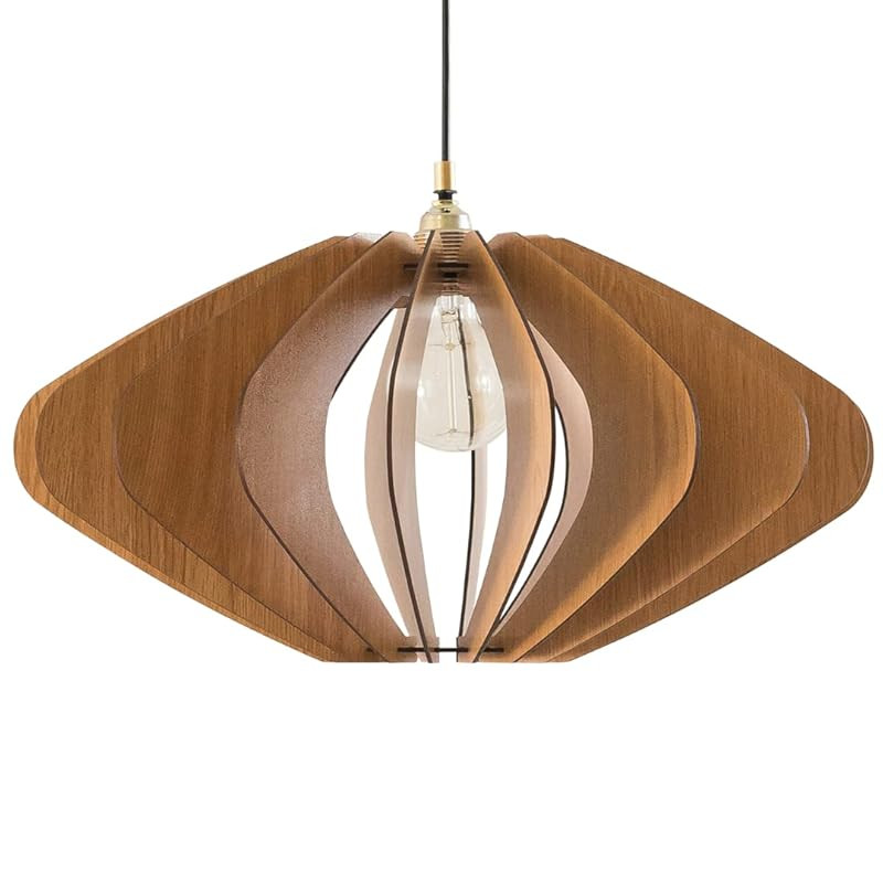 ELEIPSE Wood Pendant Light | Mid Century Modern Chandelier | Hanging Lamp | Wood Chandelier Light... | Amazon (US)