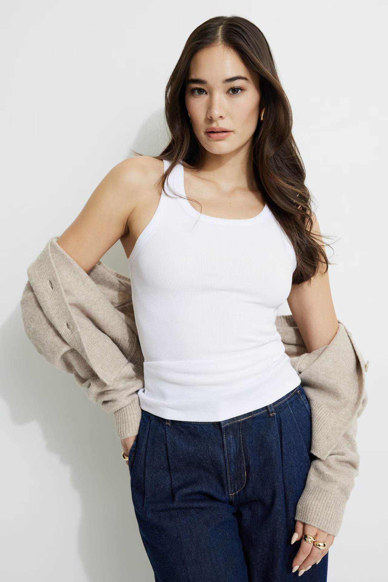 Rio Ribbed Tank Top | Dynamite Clothing