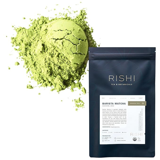 Rishi Tea Barista Matcha - Organic Japanese Everyday Matcha Green Tea Powder for Cafe-Quality Mat... | Amazon (US)