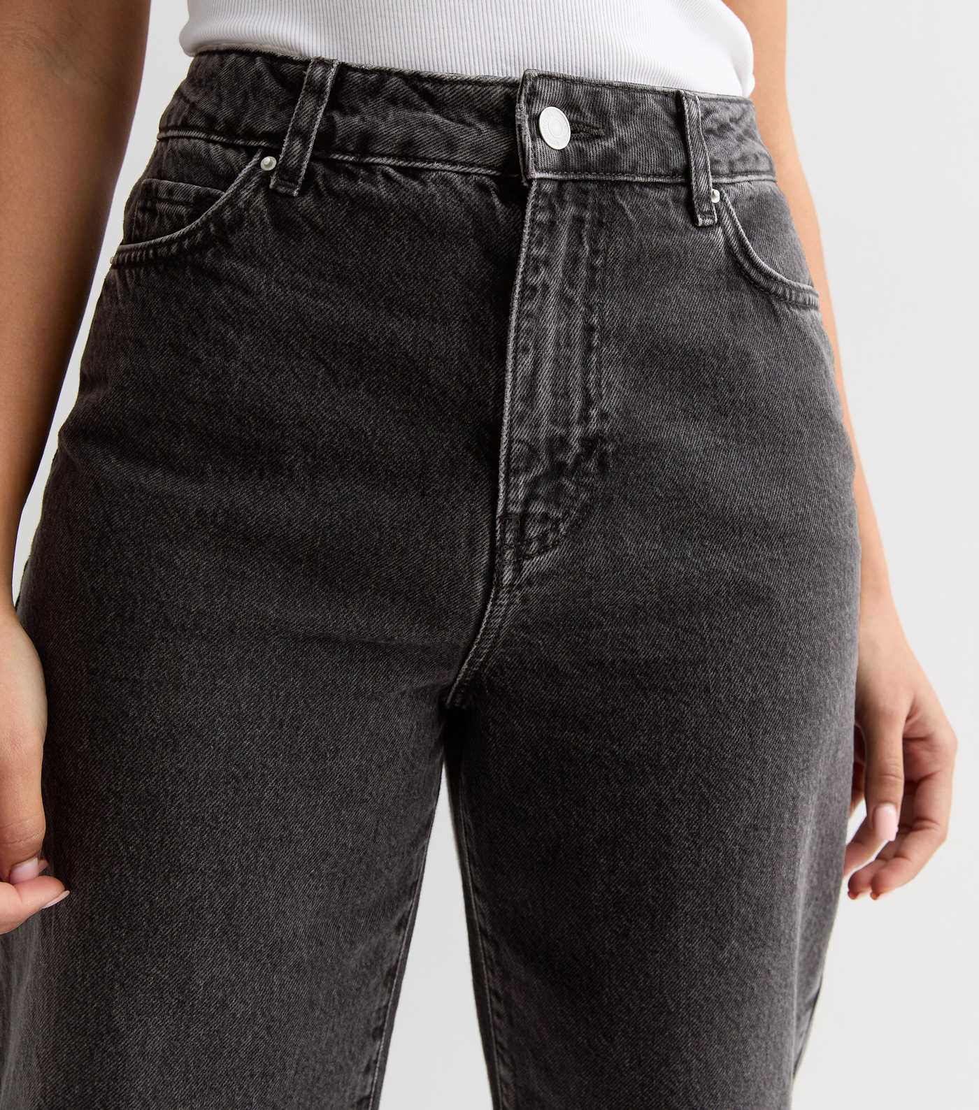 Petite Black High Waist Adalae Wide Leg Jeans | New Look | New Look (UK)