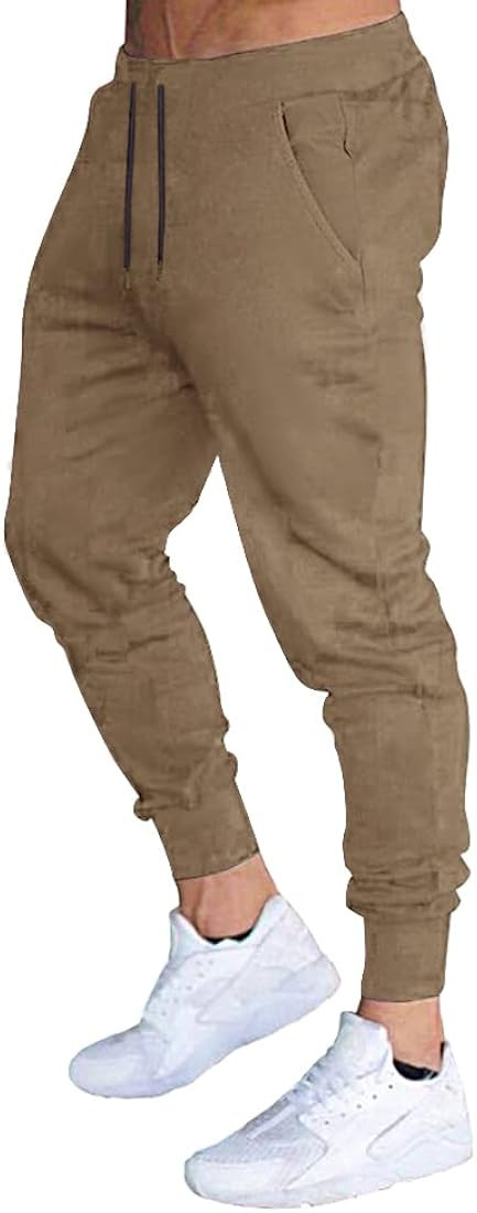 BUXKR Men's Slim Joggers Workout Pants for Gym Running and Bodybuilding Athletic Bottom Sweatpant... | Amazon (US)