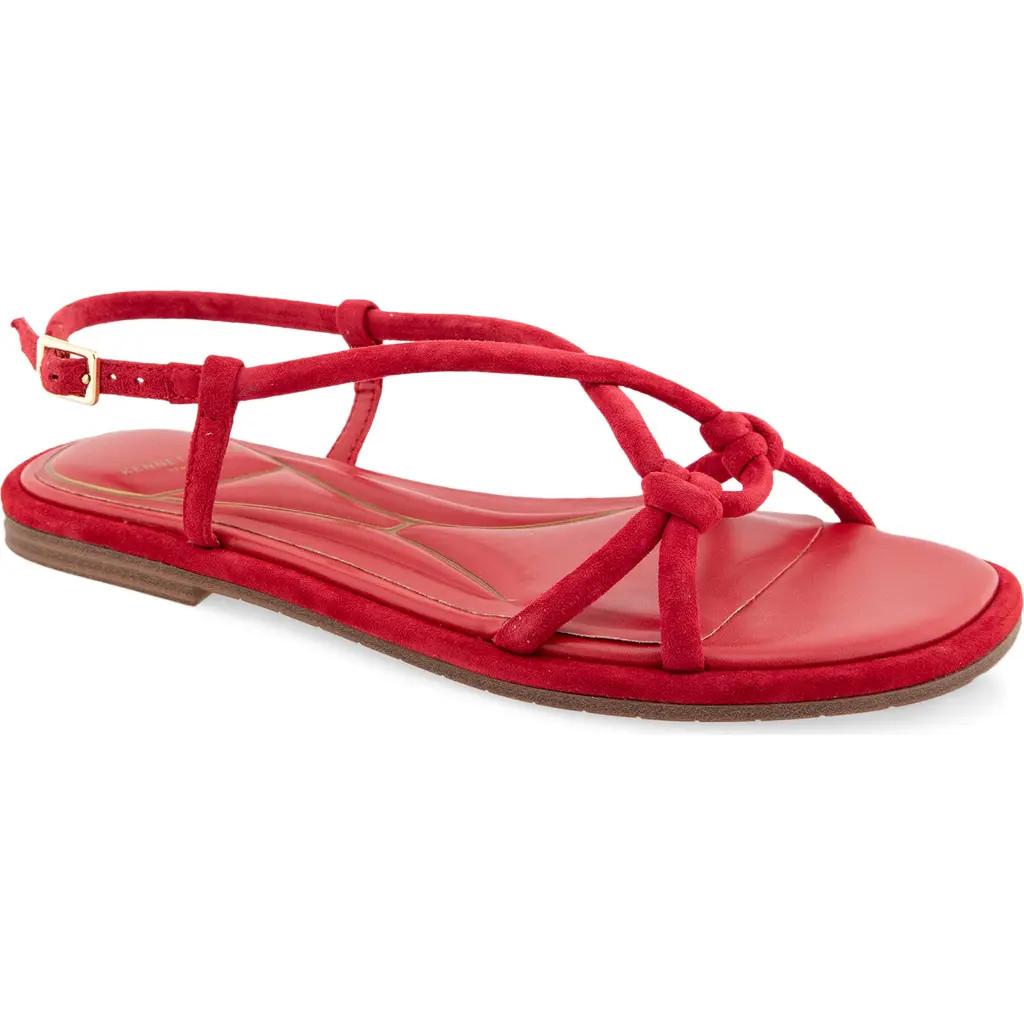 Kenneth Cole Paria Flat Slingback Sandal in Salsa Suede at Nordstrom, Size 9.5 | Nordstrom