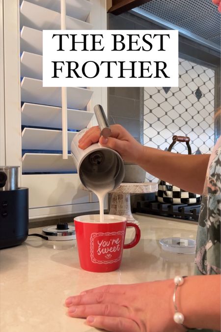 $5 Valentine’s Day mug at target. 
My absolute favorite frother. Use with silk oat milk creamer. On Amazon! 

#LTKSeasonal #LTKMostLoved #LTKhome