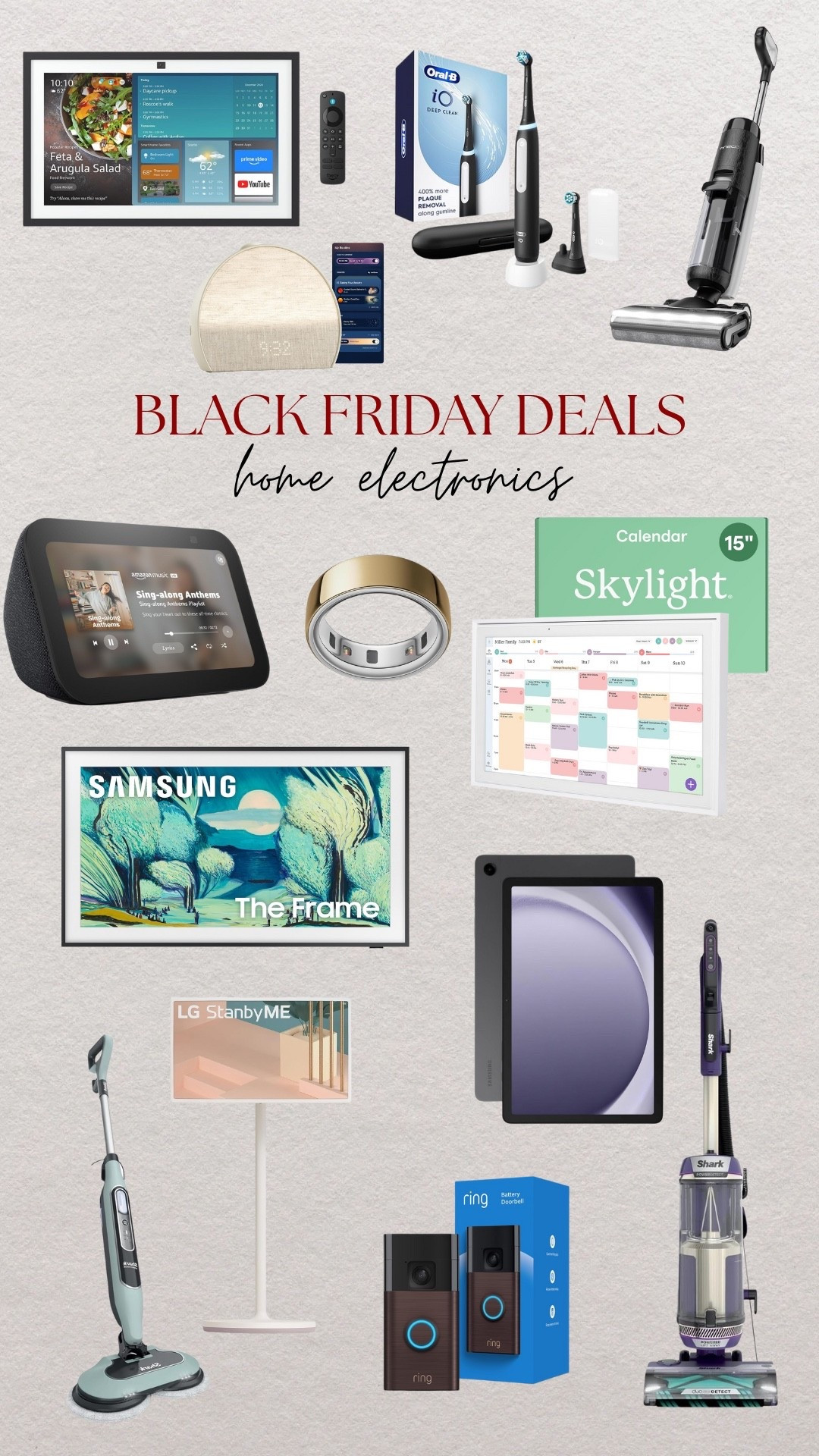 Black Friday Deals - Home Electronics, Frame Tv, Skylight, Vacuum, Hatch Machine, Shark Mop

#LTKCyberWeek #LTKSaleAlert #LTKGiftGuide