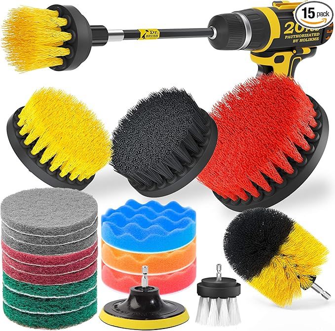Holikme 20Piece Drill Brush Attachments Set, Scrub Pads & Sponge,Buffing Pads, Power Scrubber Bru... | Amazon (US)