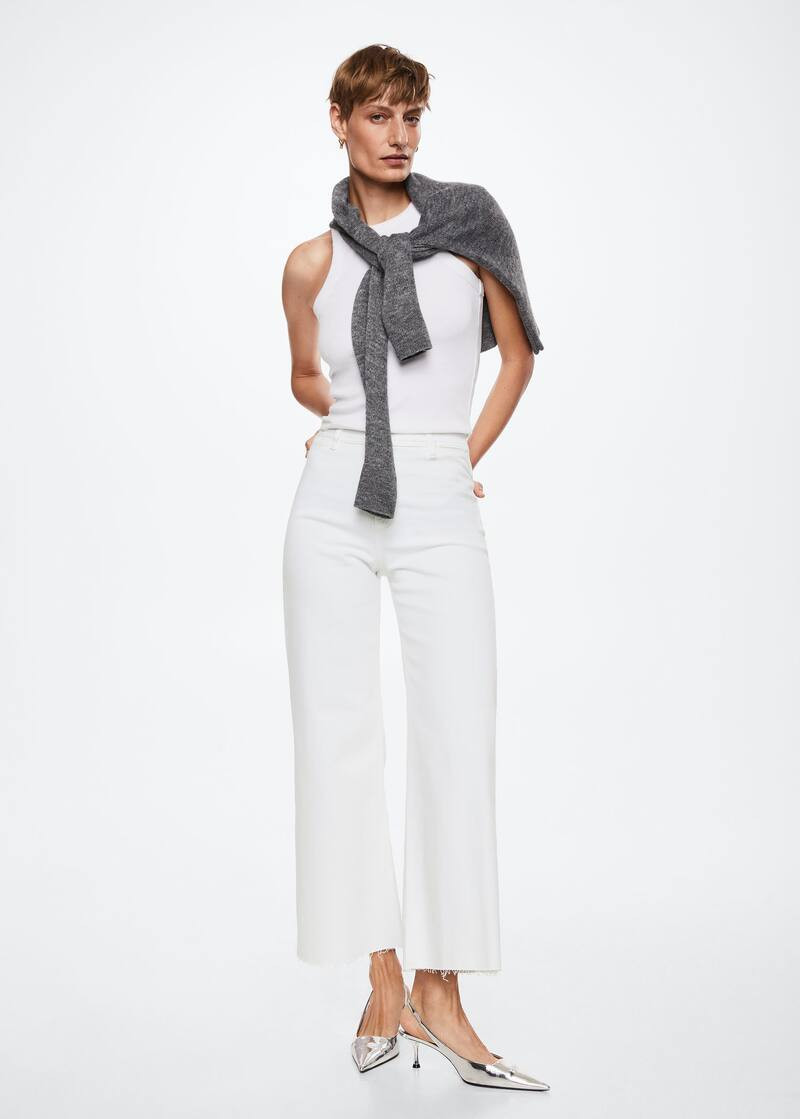 Jeans culotte high waist -  Women | Mango USA | MANGO (US)