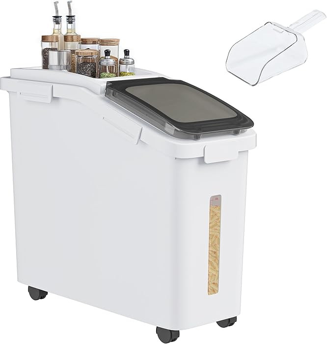 YITAHOME Large Flour Storage Container Ingredient Bins, 11.4-Gallon Rice Food storage Containers ... | Amazon (US)