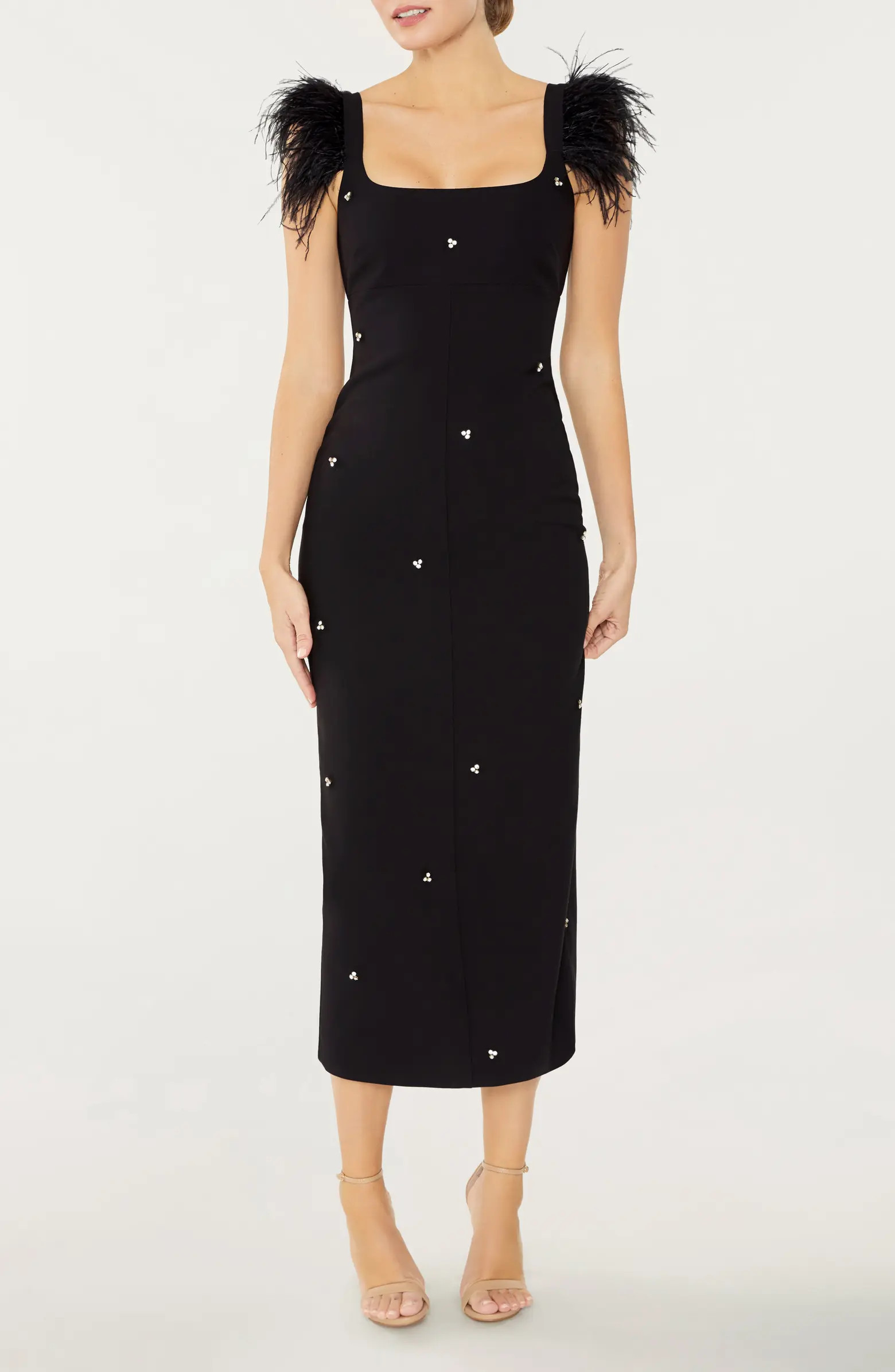 LIKELY Cameron Feather Cap Sleeve Gown | Nordstrom | Nordstrom