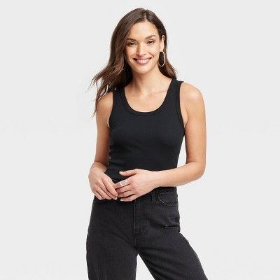 Women's Slim Fit Ribbed Shrunken Tank - Universal Thread™ | Target