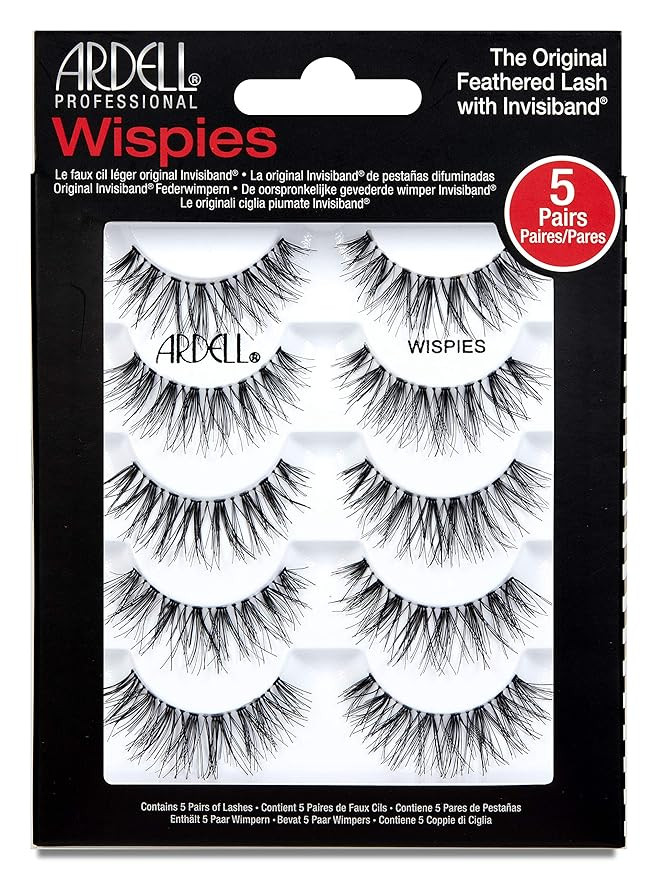 Ardell False Eyelashes Wispies Black, 1 pack (5 pairs of strip lashes per pack) | Amazon (US)