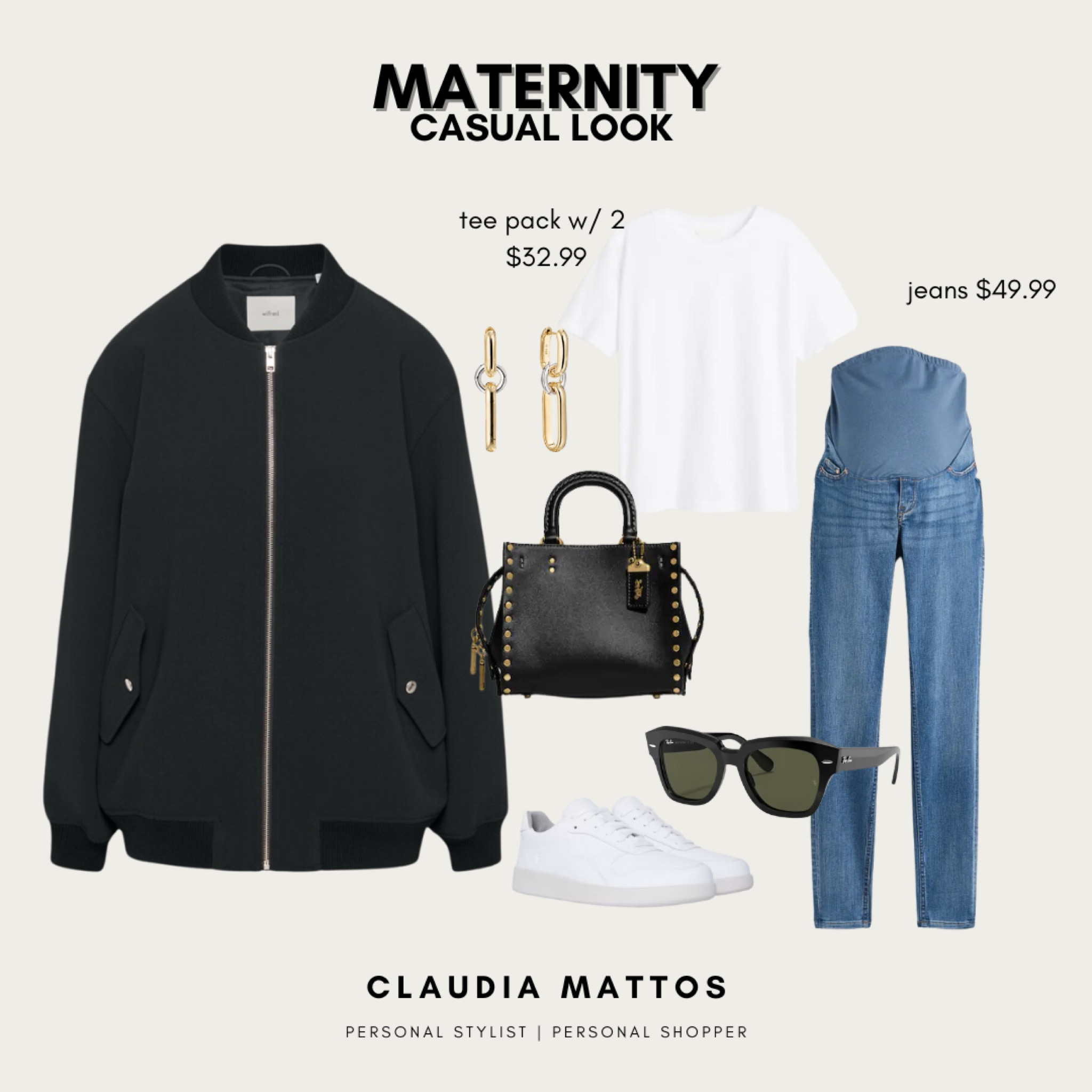 Maternity casual look ❣️click bellow to shop the outfit. Follow for more fashion finds, xx 

#LTKunder50 #LTKstyletip #LTKbump
