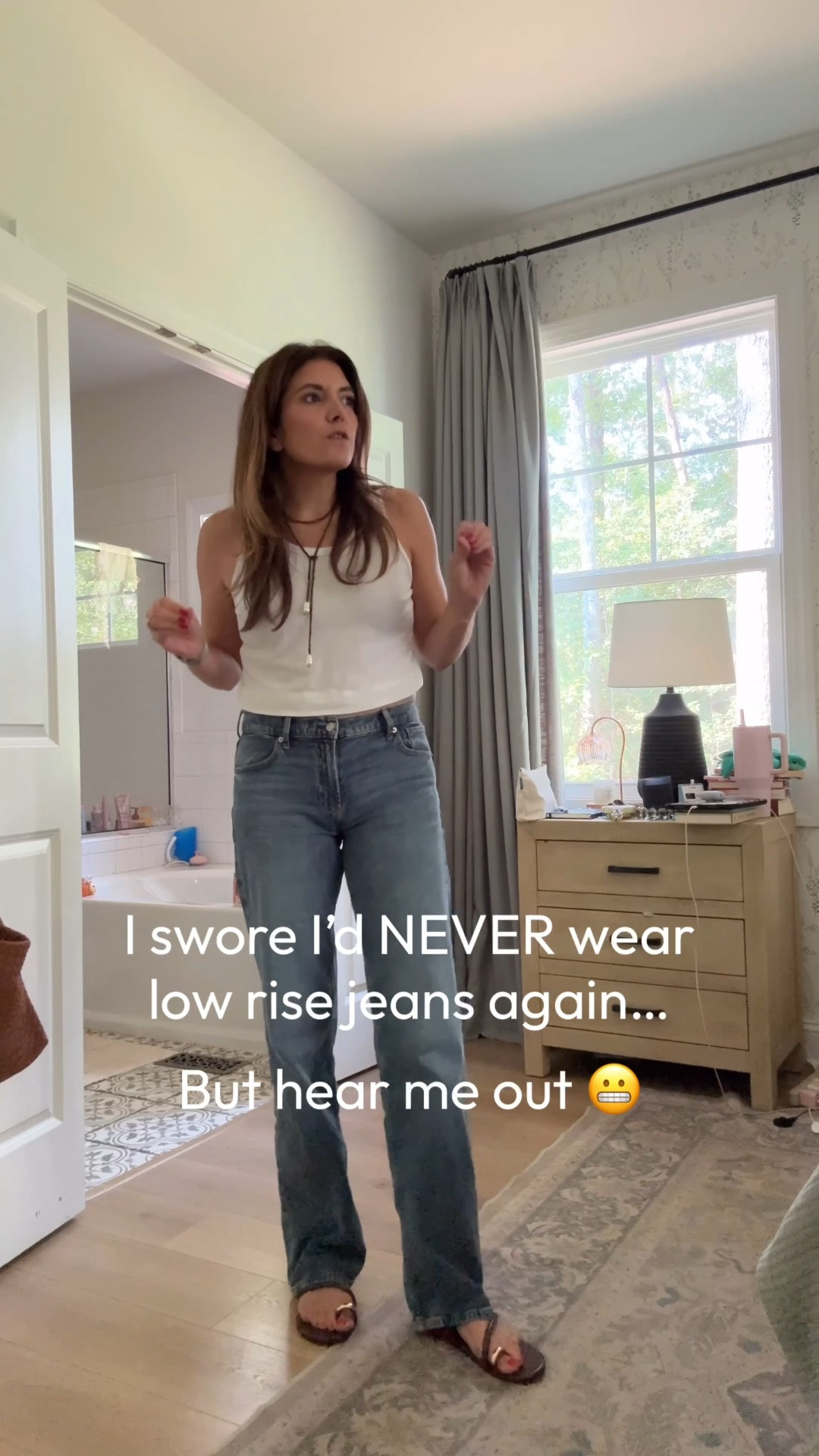 Low rise jeans that won’t terrorize you 🤣 I’m 5’7” wearing the size 27 tall length. Currently 20% off!!

#LTKOver40 #LTKTall #LTKSaleAlert