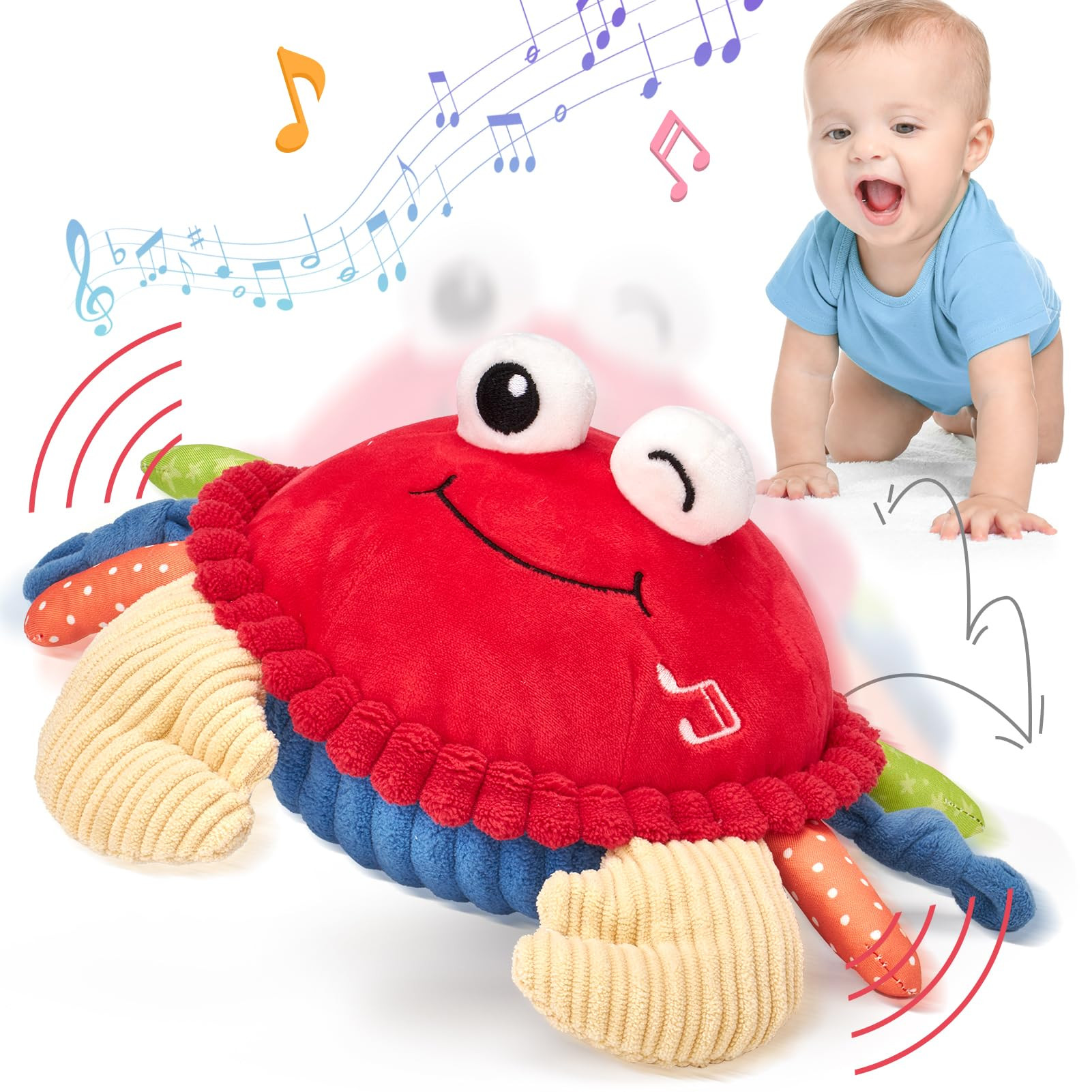 hahaland Baby Toys 12-18 Months - Upgraded Crawling Musical Dancing Walking Moving Bouncing Learn... | Amazon (US)