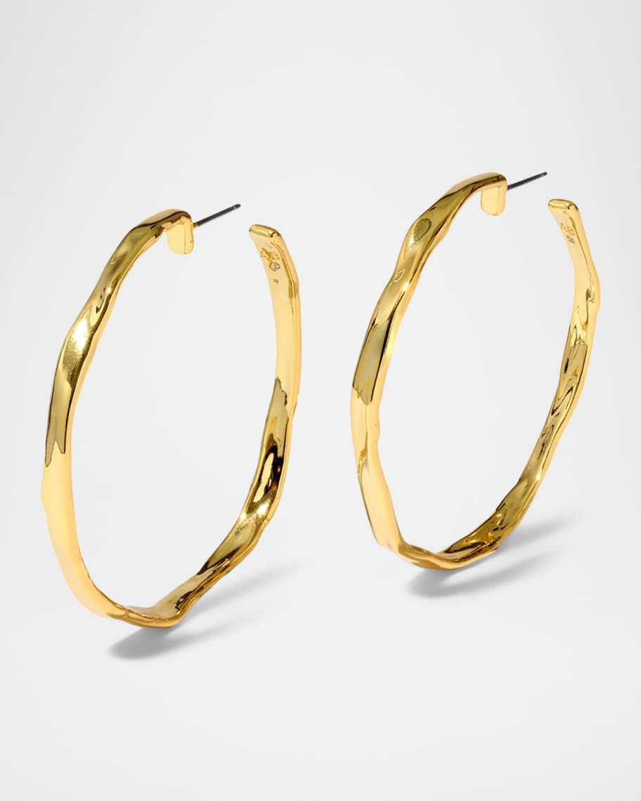Brut Gold Skinny Hoop Earrings | Neiman Marcus