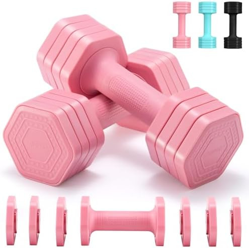 Adjustable Dumbbell Set, 4 in 1 Free Weights Dumbbells Set for Women, Weights for Women at Home, ... | Amazon (US)