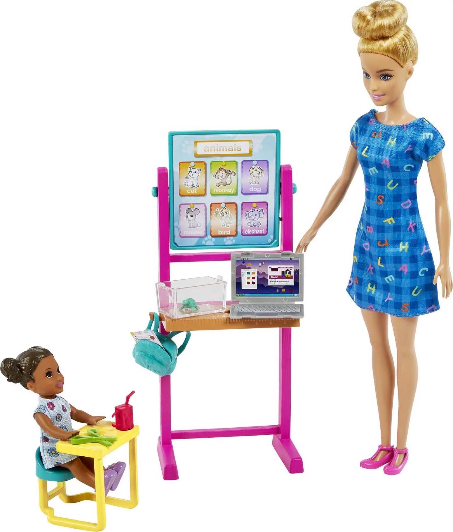 Barbie Careers Teacher Playset with Blonde Fashion Doll, 1 Toddler Doll, Furniture & Accessories ... | Walmart (US)