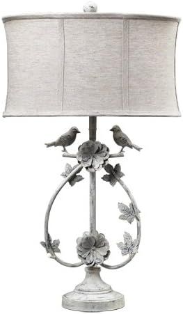 Dimond 113-1134 Linen Shade French Country Two Birds Iron Table Lamp | Amazon (US)