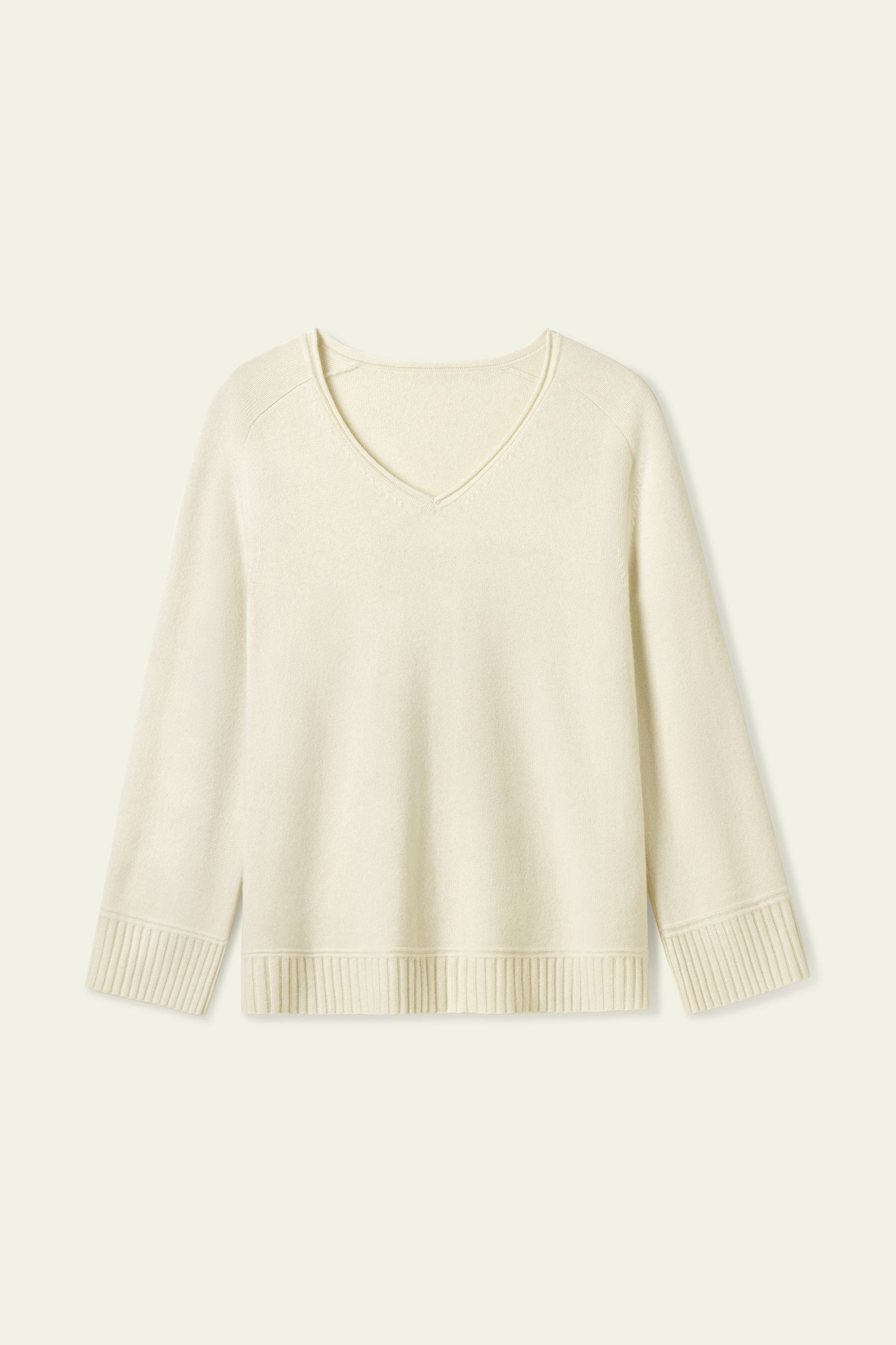 Oversized V-neck Cashmere Sweater | LilySilk