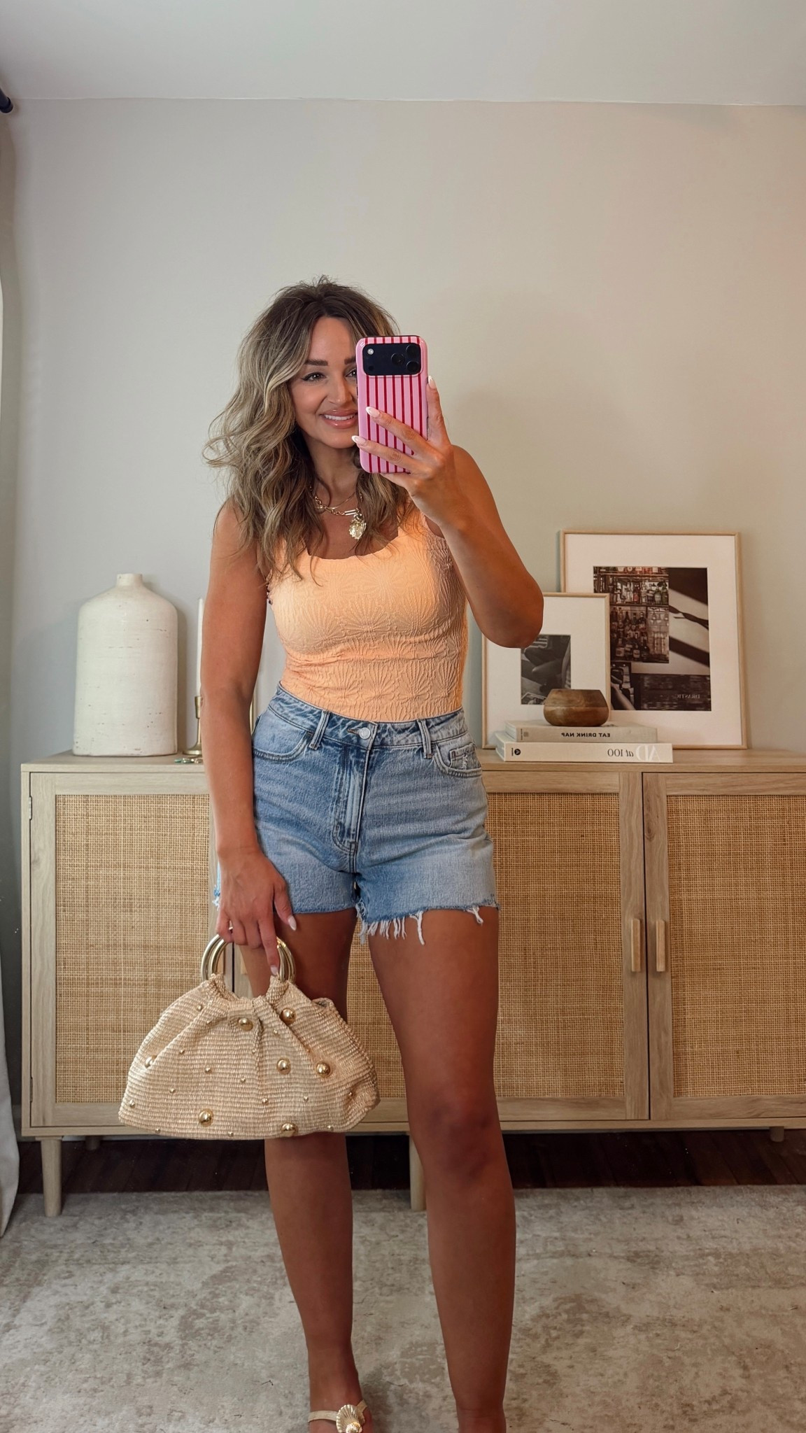 35% off with LEANN35, if expired use code LEANN30 easy cute summer outfit! size S bodysuit, size 27 denim summer, beach vacation outfit @VICI 

#LTKootd