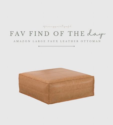 This Amazon large faux leather ottoman is an amazing deal! Under $300! So fun for a playroom or family/game room paired with a sectional or sofa.

#LTKhome #LTKstyletip #LTKsalealert