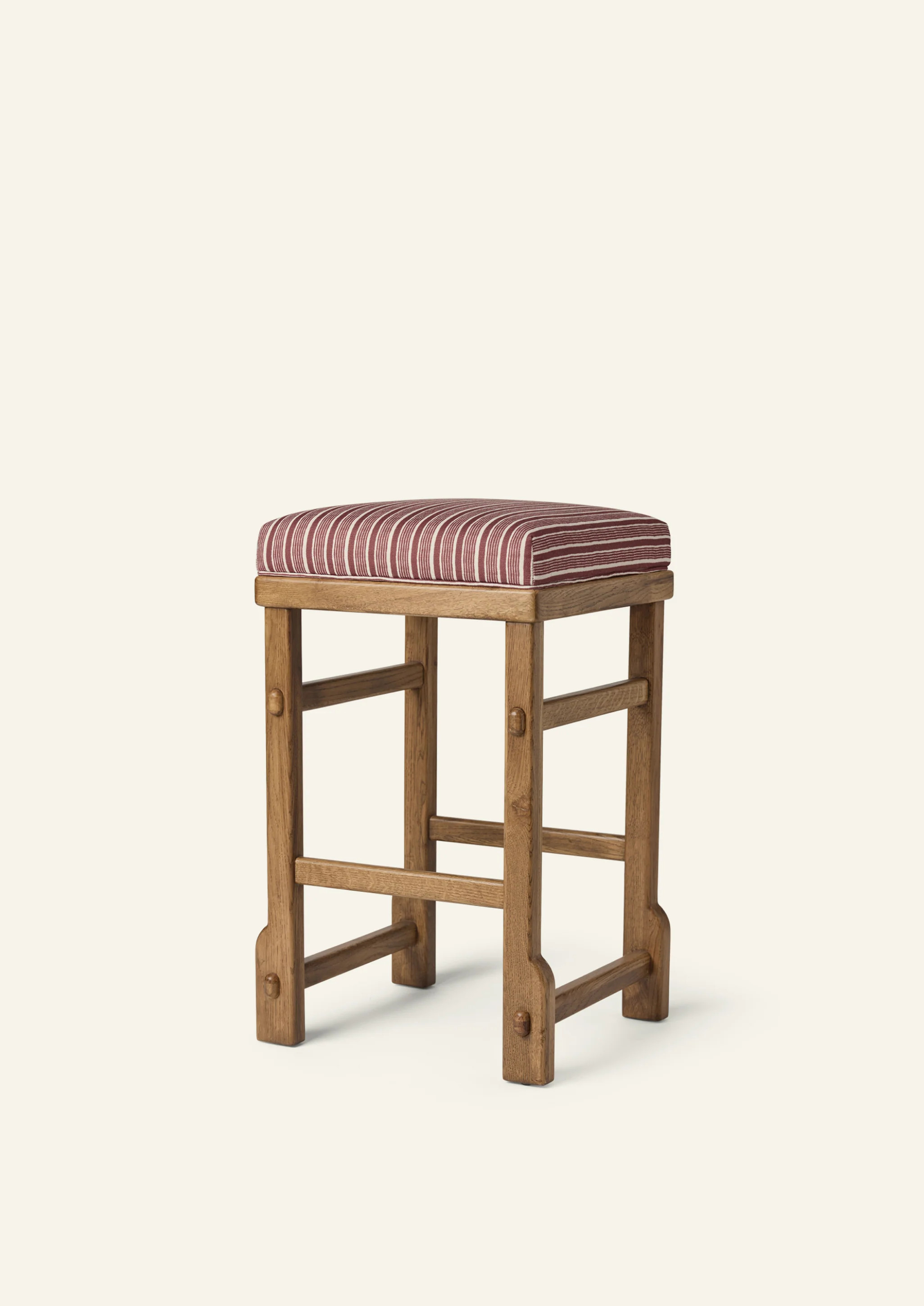 Sari Counter Stool in Oxblood Stripes | Häti Home