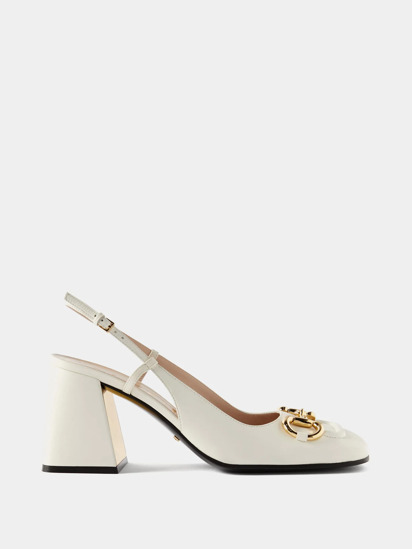 Horsebit 75 leather slingback pumps | Gucci | Matches (UK)