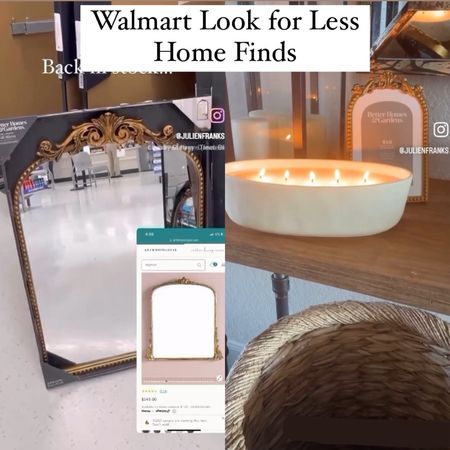 . Loving these finds from @walmart feel so high and but a fraction of the cost. The mirror is on sale for $55 also linked up some other fabulous finds  ✨ 
.
#walmart #walmarthome #homedecor #mirrors #candle #homefinds 

#LTKsalealert #LTKfindsunder50 #LTKhome

#LTKFindsUnder50 #LTKHome #LTKSaleAlert