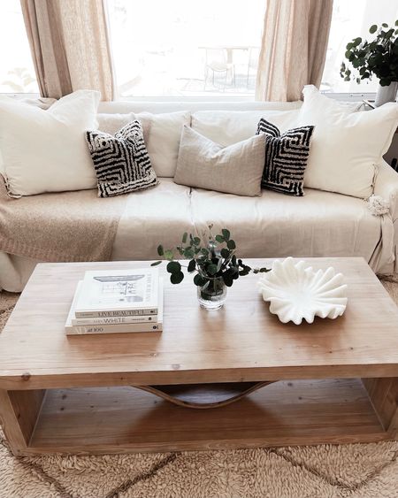 Neutral coffee table decor, living room style, home decor, StylinAylinHome 

#LTKstyletip #LTKSeasonal