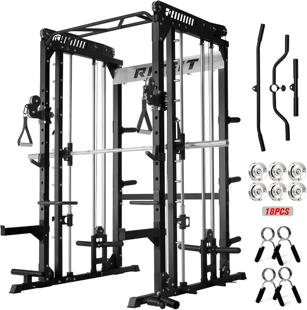 RitFit M1 Pro Smith Machine with Cable Crossover System, Multi-Function Squat Rack Power Cage for... | Amazon (US)