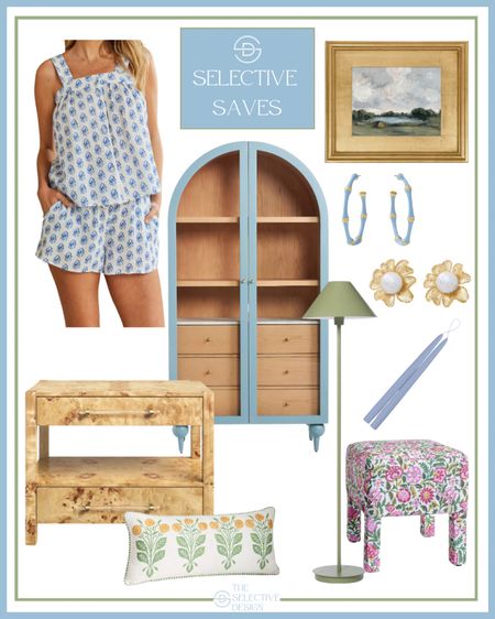 😍 Home decor and fashion finds lately. 

Lake pajamas, blue cabinet, earrings, blue earrings, landscape print, landscape art, upholstered ottoman, pink ottoman, burl wood
Table, burl wood nightstand, green lamp, taper candle, blue taper candle, bamboo earrings, pearl earrings, gold earrings, yellow pillow, floral pillow, floral ottoman, storage cabinet, hutch, Grandmillennial home decor, Grandmillennial fashion

#LTKFindsUnder100 #LTKHome