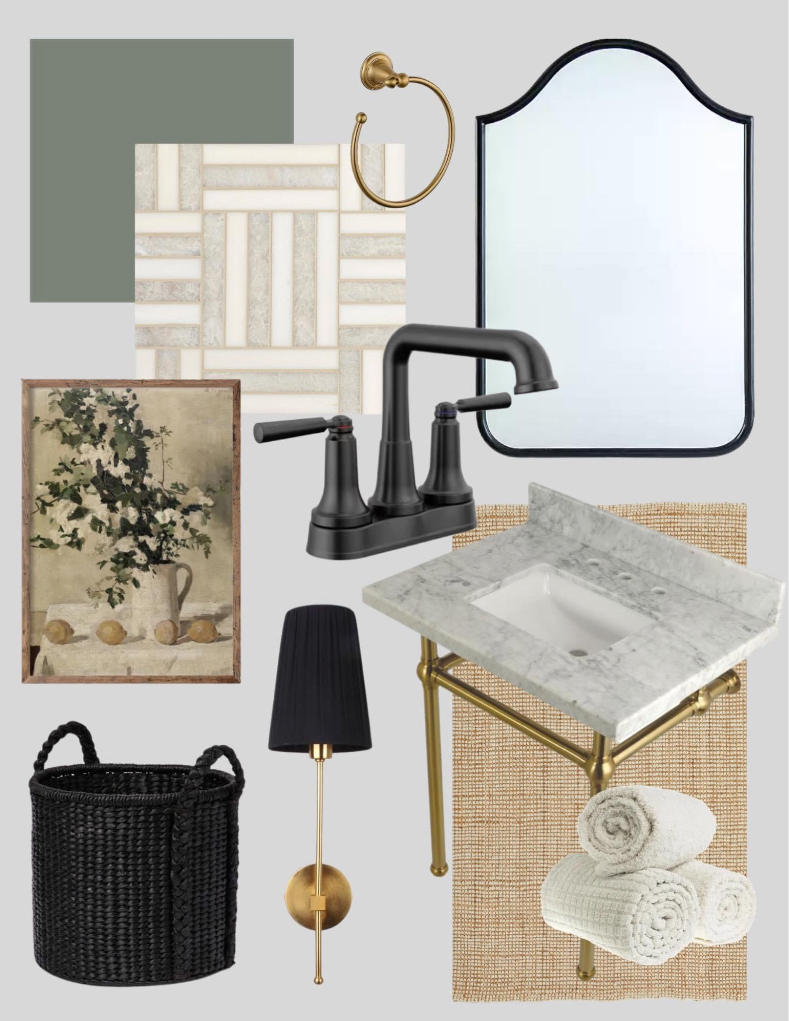 Moody 1/2 bath design #visionboard 

#LTKhome