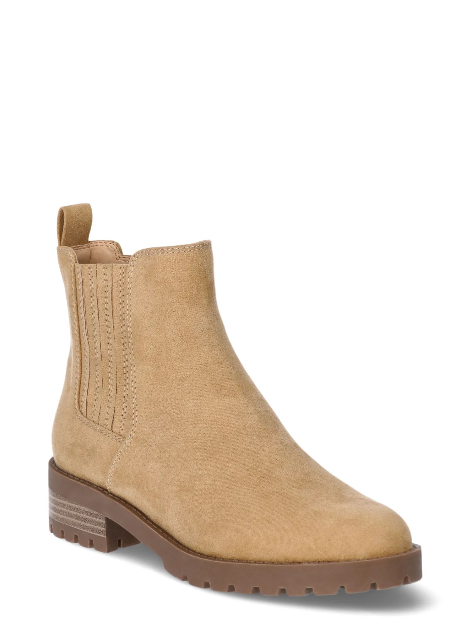 Time and Tru Women's Lug Sole Chelsea Boots, Sizes 6-11 | Walmart (US)