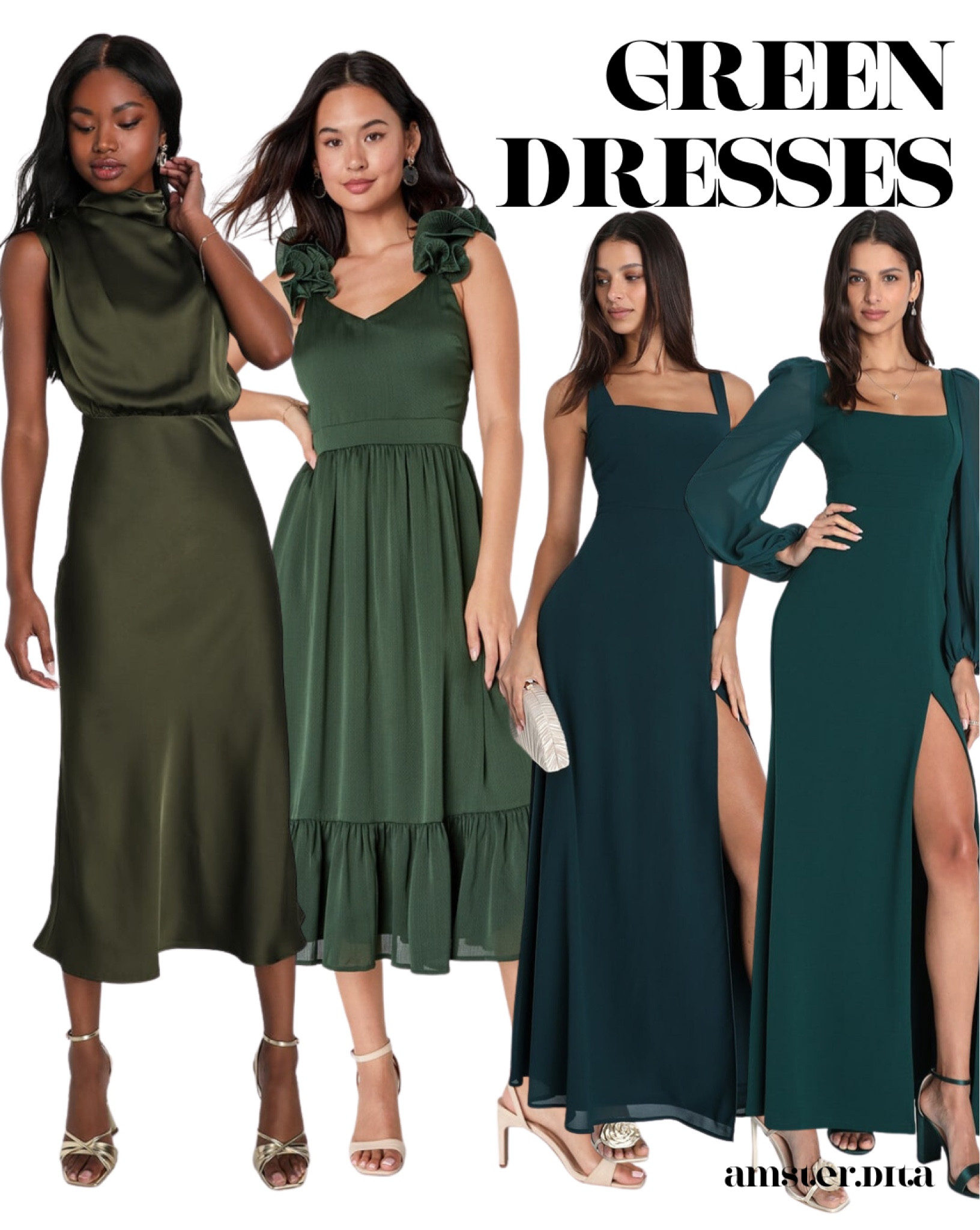 Olive Green Satin Asymmetrical … curated on LTK