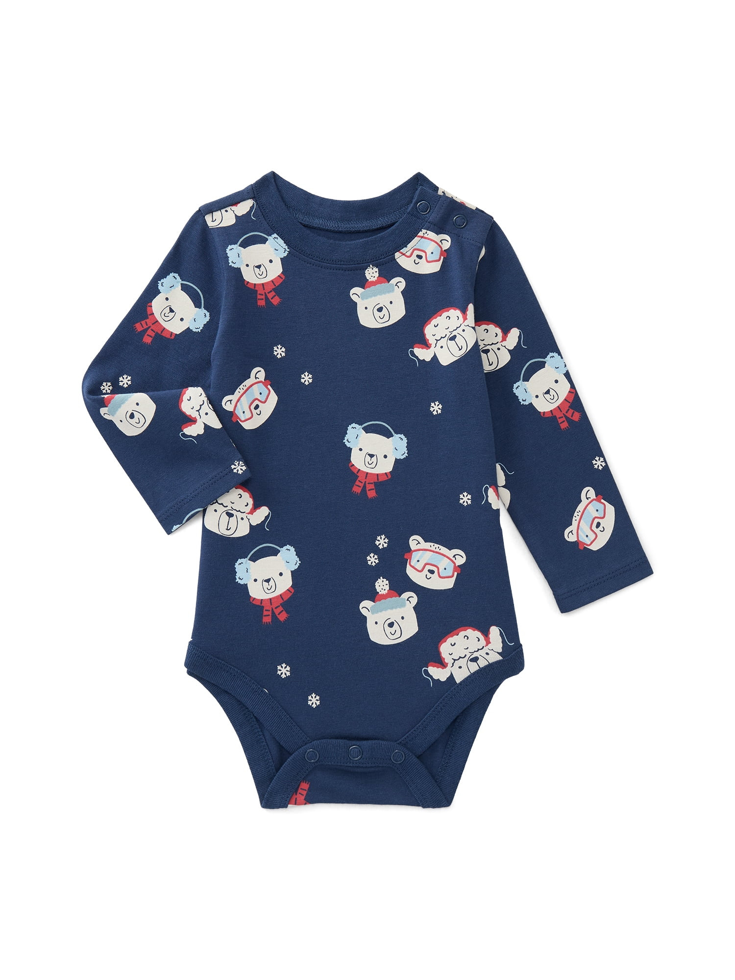 Garanimals Baby Boys Print Bodysuit with Long Sleeves, Sizes 0M-24M | Walmart (US)