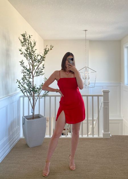 This dress is around $100 cad with duties and taxes included!! 🌶️ #coloroftheseason #reddress 

#LTKfindsunder100 #LTKparties #LTKSeasonal