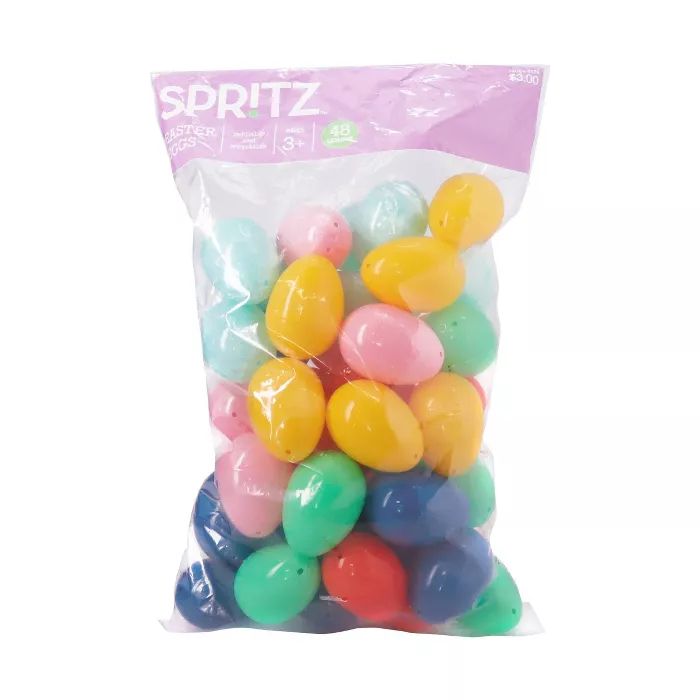 48ct Easter Plastic Eggs Mixed Colors - Spritz™ | Target