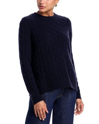 100% Cashmere Cable Knit Crewneck Sweater - Exclusive | Bloomingdale's (US)