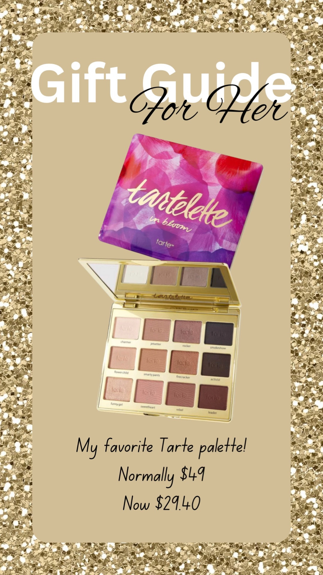 Gift guide for her gifts for teens stocking stuffers gift ideas tarte palette beauty gifts makeup favorites

This has been my favorite for YEARS and I buy a new one every Black Friday! 😅🎄🎄 lots of other great gifts on sale right now too! 

#LTKBeauty #LTKGiftGuide #LTKgrwm