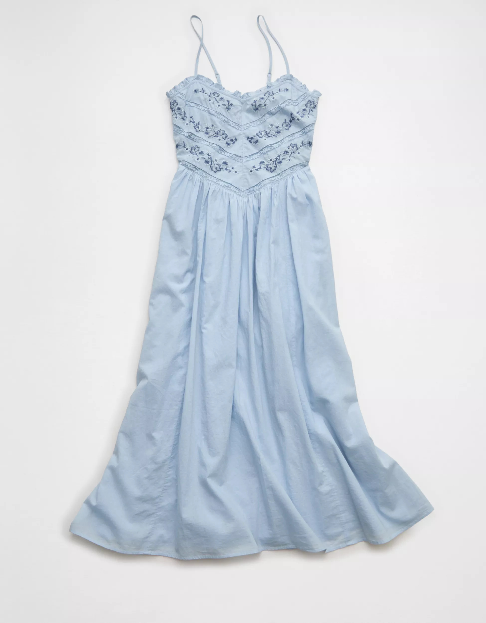 AE Bella Lace Inset Midi Dress | American Eagle Outfitters (US & CA)